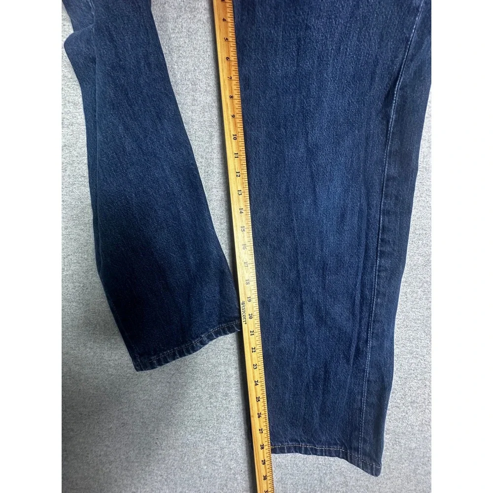Levis 505 Jeans Mens 36x30 Dark Wash Straight Leg Denim